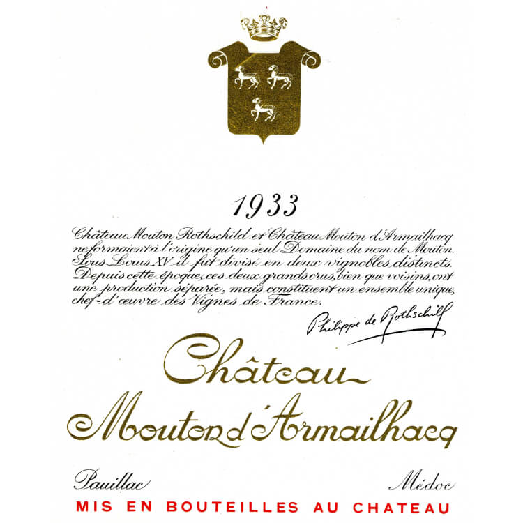 1933 - Château d'Armailhac